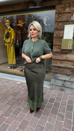 Afbeelding in Gallery-weergave laden, Groene rok/ polkadot/ALINE
