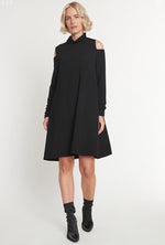 Afbeelding in Gallery-weergave laden, Jersey jurk/ zwart/MARIE
