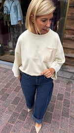 Afbeelding in Gallery-weergave laden, Jeans streep/ blauw/ JANE
