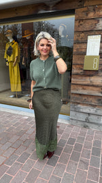 Afbeelding in Gallery-weergave laden, Groene rok/ polkadot/ALINE
