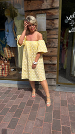 Afbeelding in Gallery-weergave laden, Jurk/ geel/ polkadot
