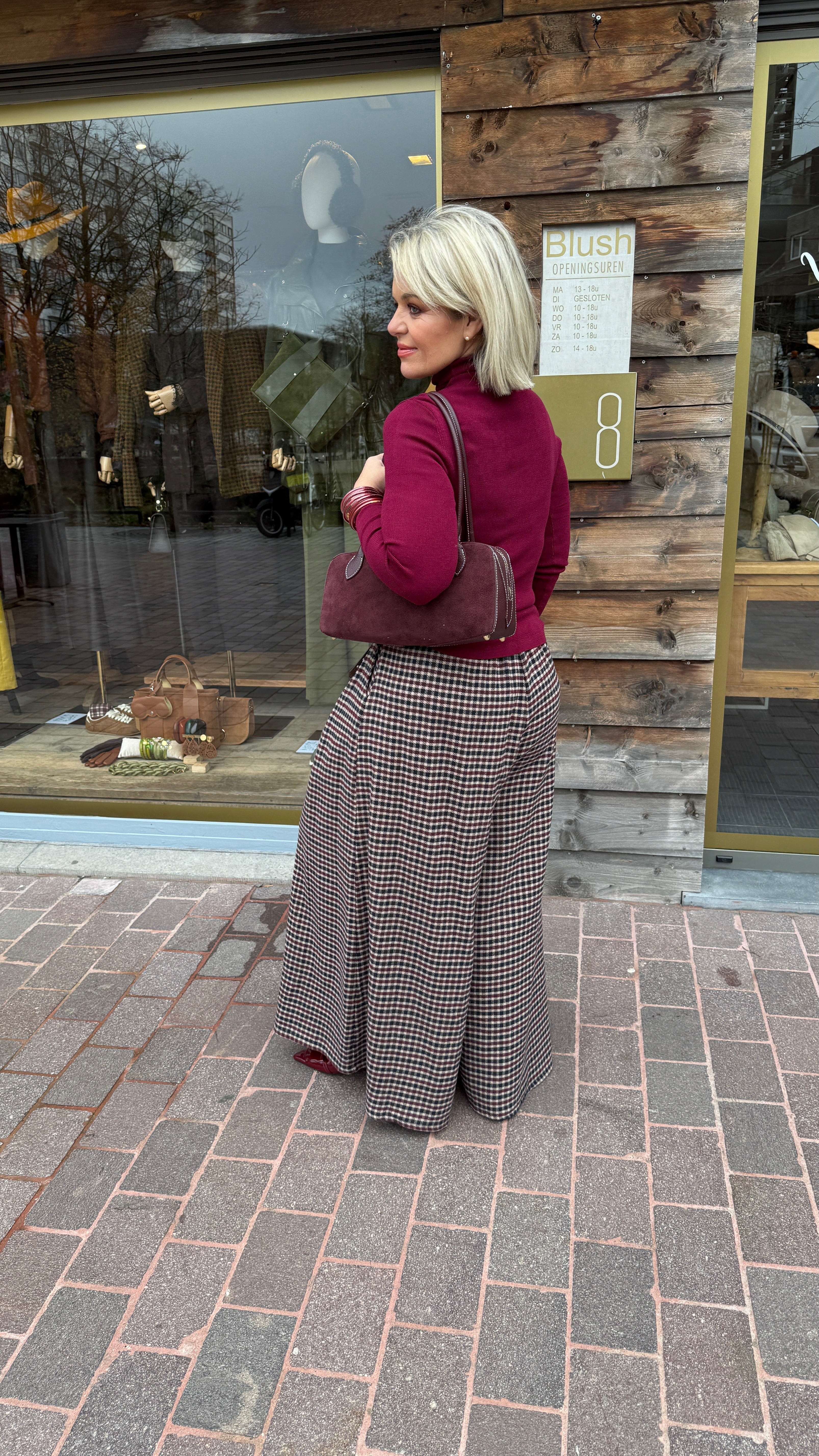 Ruiten broek/ MANON/ bordeaux