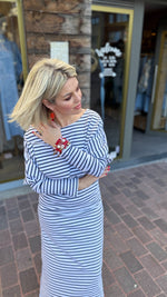 Afbeelding in Gallery-weergave laden, Jurk streep/ blauw/ ALLY
