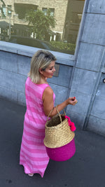 Afbeelding in Gallery-weergave laden, Jurk streep/ roze/ LAURA
