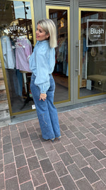 Afbeelding in Gallery-weergave laden, Jeans met broderie/ MURIËL
