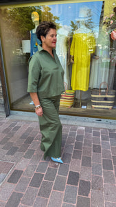 Broek/ groen/LAO/BLACK ROSE