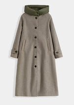 Afbeelding in Gallery-weergave laden, Jas met kap/ taupe/ MARIE
