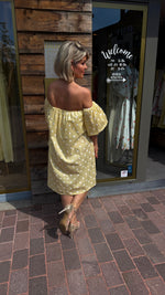 Afbeelding in Gallery-weergave laden, Jurk/ geel/ polkadot
