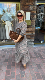Afbeelding in Gallery-weergave laden, Jurk/ ruit/ beige/ LEA
