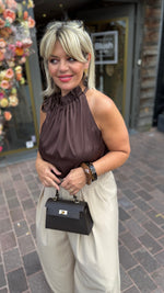 Afbeelding in Gallery-weergave laden, Top/ chocolade bruin/LAURI
