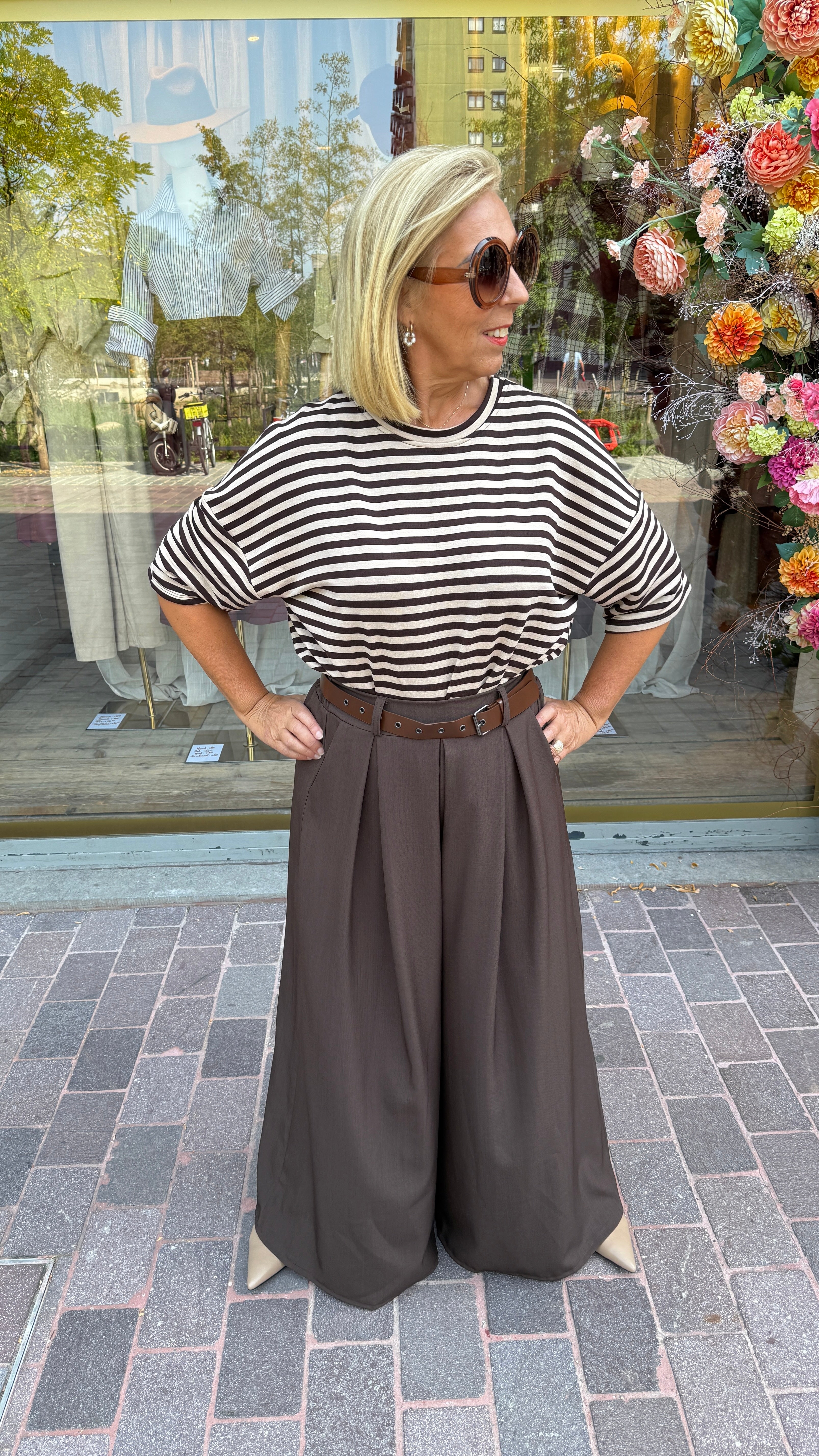 T-Shirt Streep/ MARINE