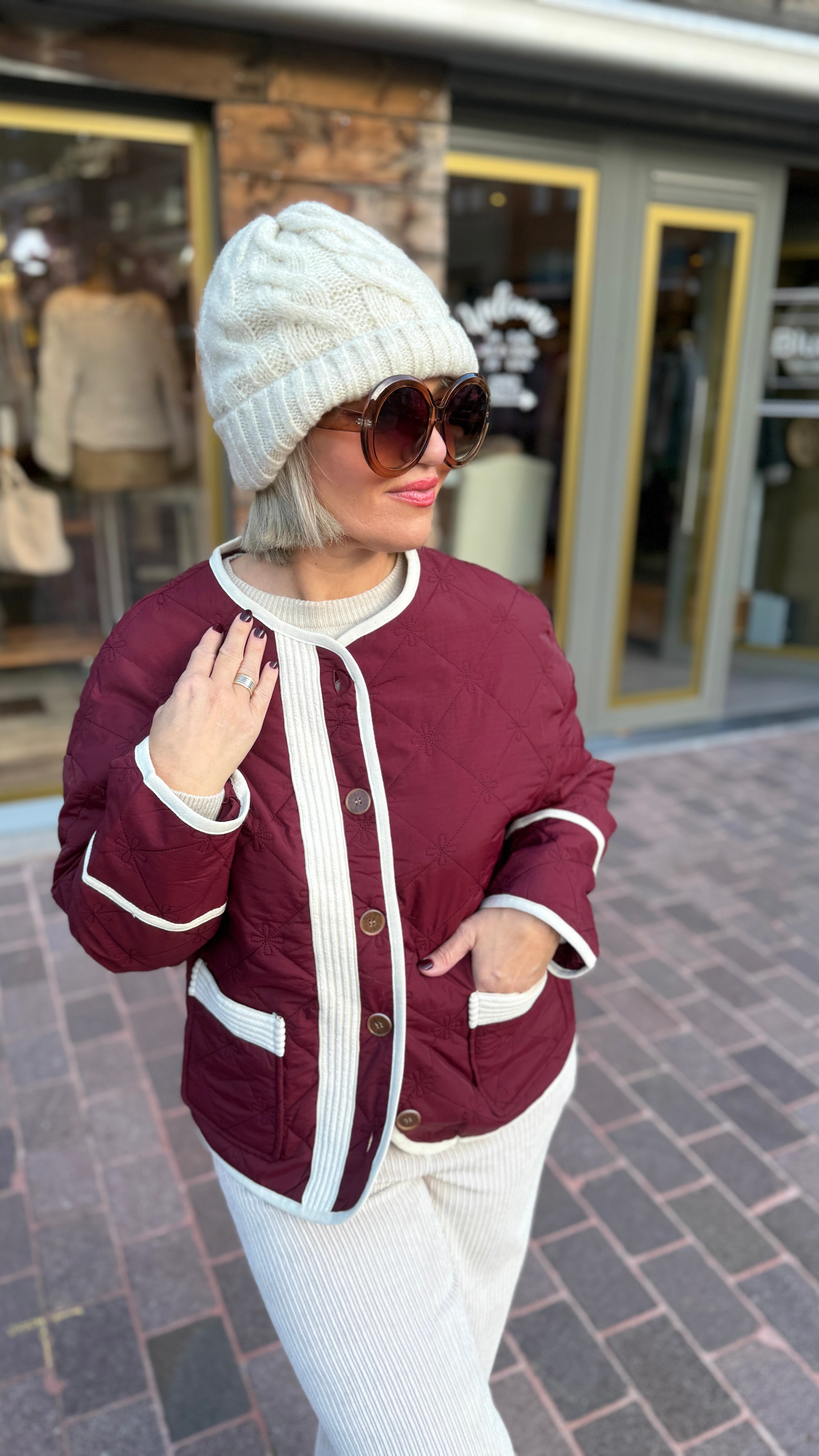 Doorstikte jas/KARLIJN