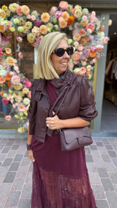 Lederlook vest/MURIËL