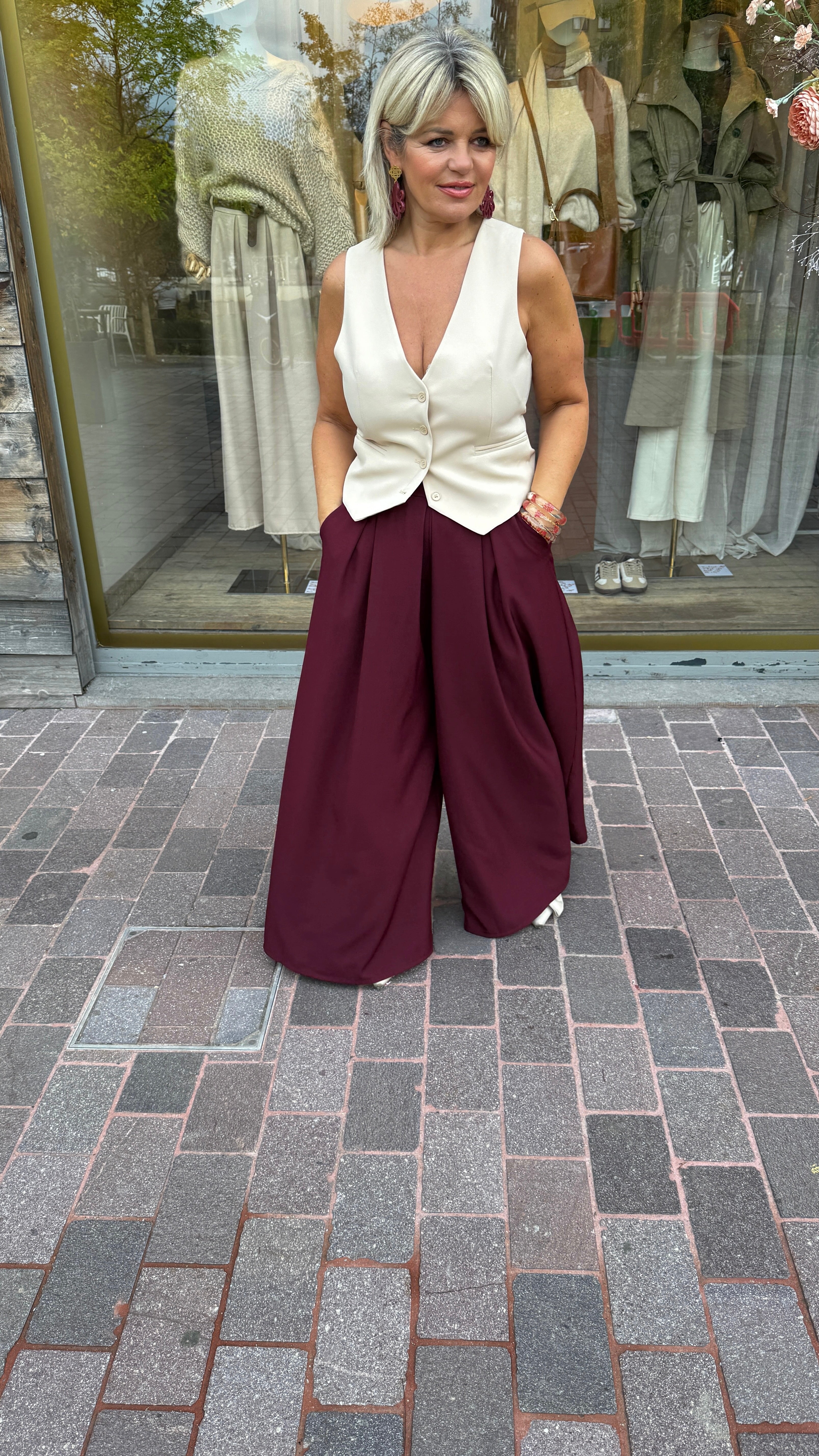Gilet/cream/NANOU