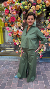 Broek/ groen/LAO/BLACK ROSE