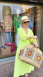 Afbeelding in Gallery-weergave laden, Maxidress/ fluogeel/ MAXIME
