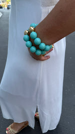 Afbeelding in Gallery-weergave laden, Armband/ dikke kraal/ turquoise
