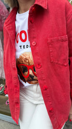 Afbeelding in Gallery-weergave laden, Jeanshemd/ rood/ FÉLINE
