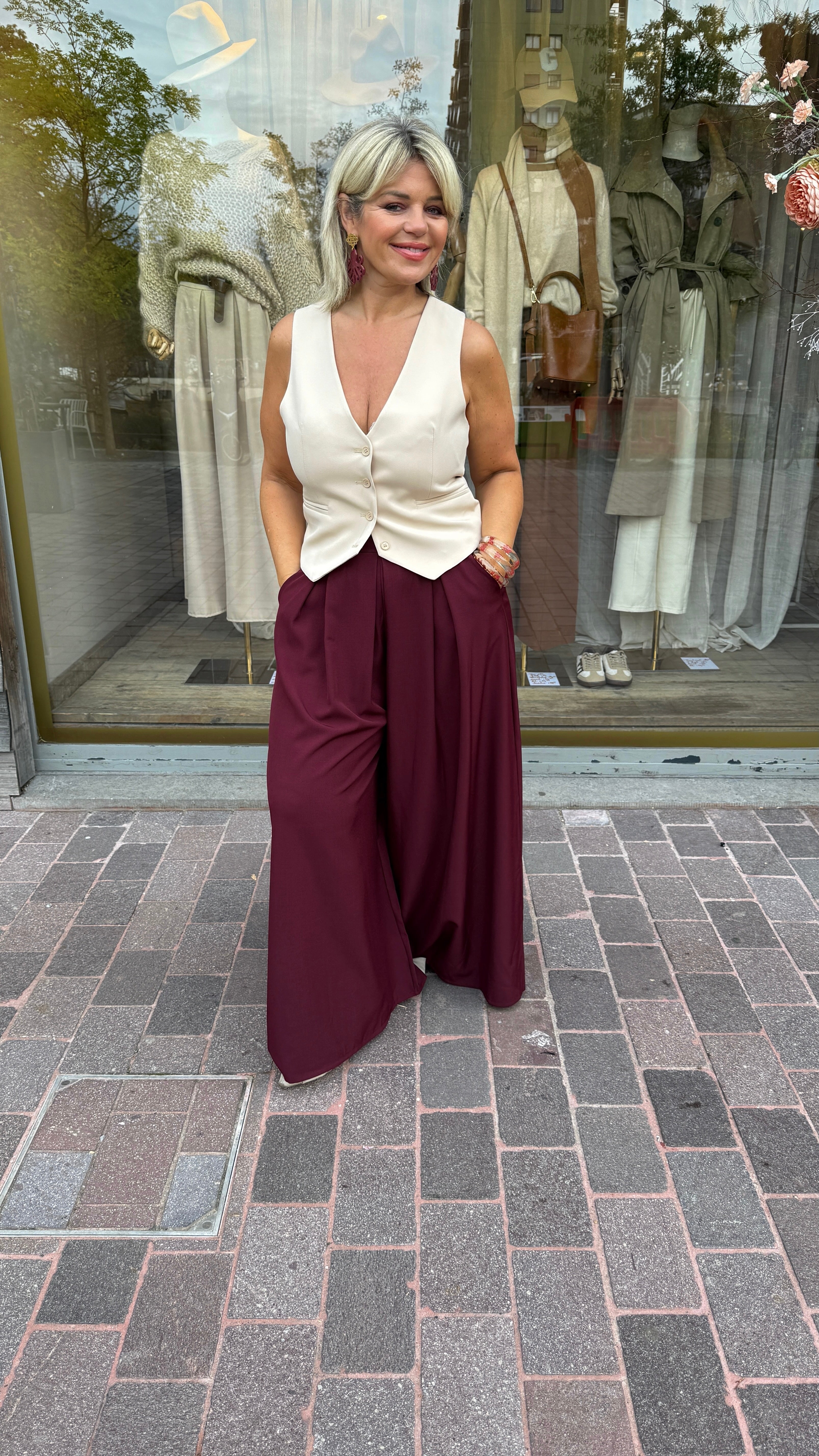 Gilet/cream/NANOU