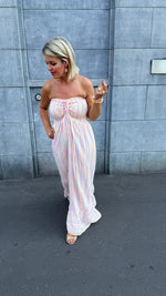 Afbeelding in Gallery-weergave laden, Strapless jurk/streep/JOELLE
