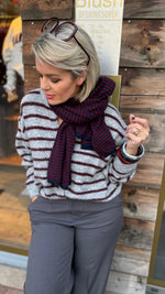 Afbeelding in Gallery-weergave laden, Cardigan streep/ MARIËTTE
