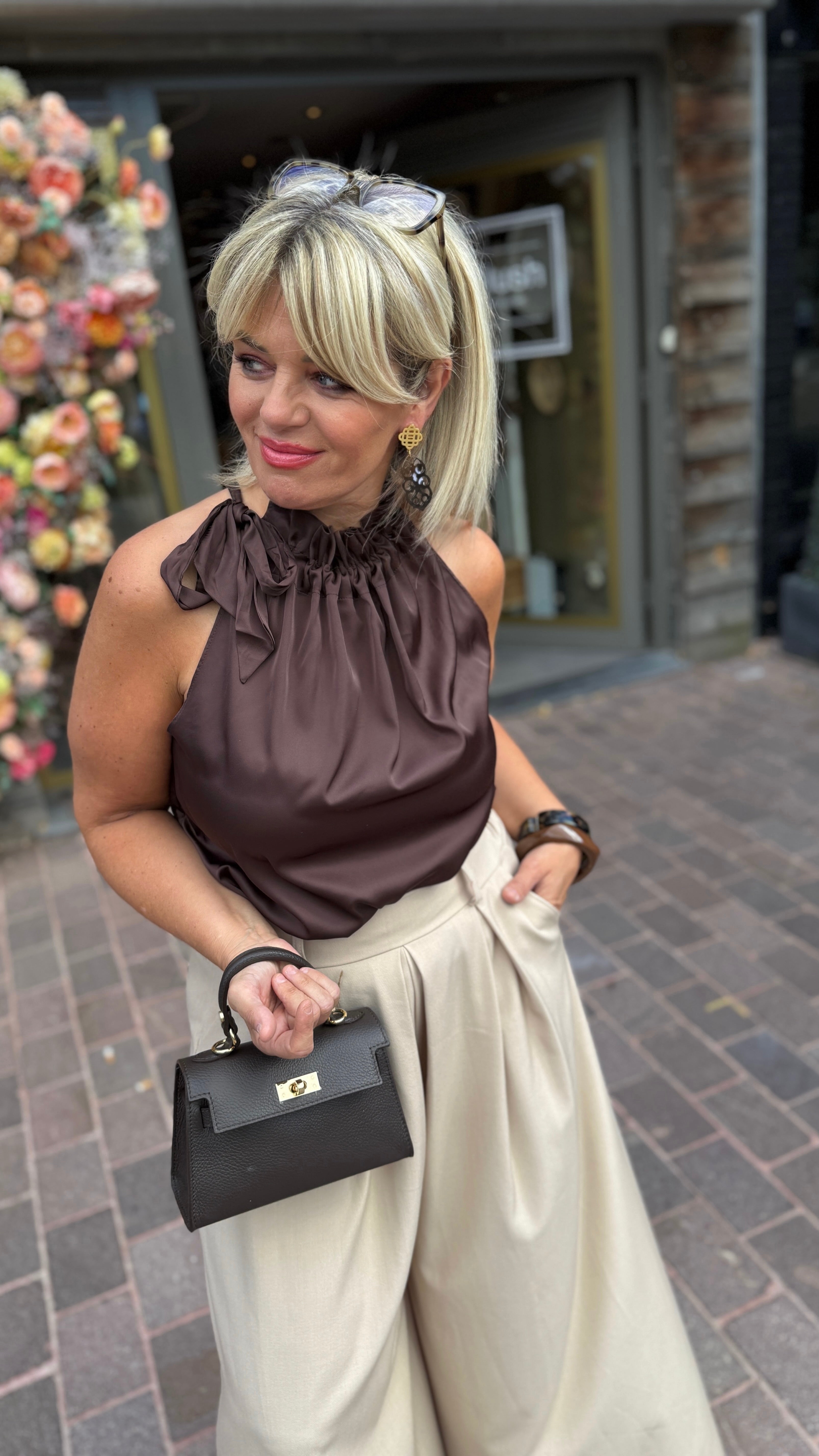 Top/ chocolade bruin/LAURI