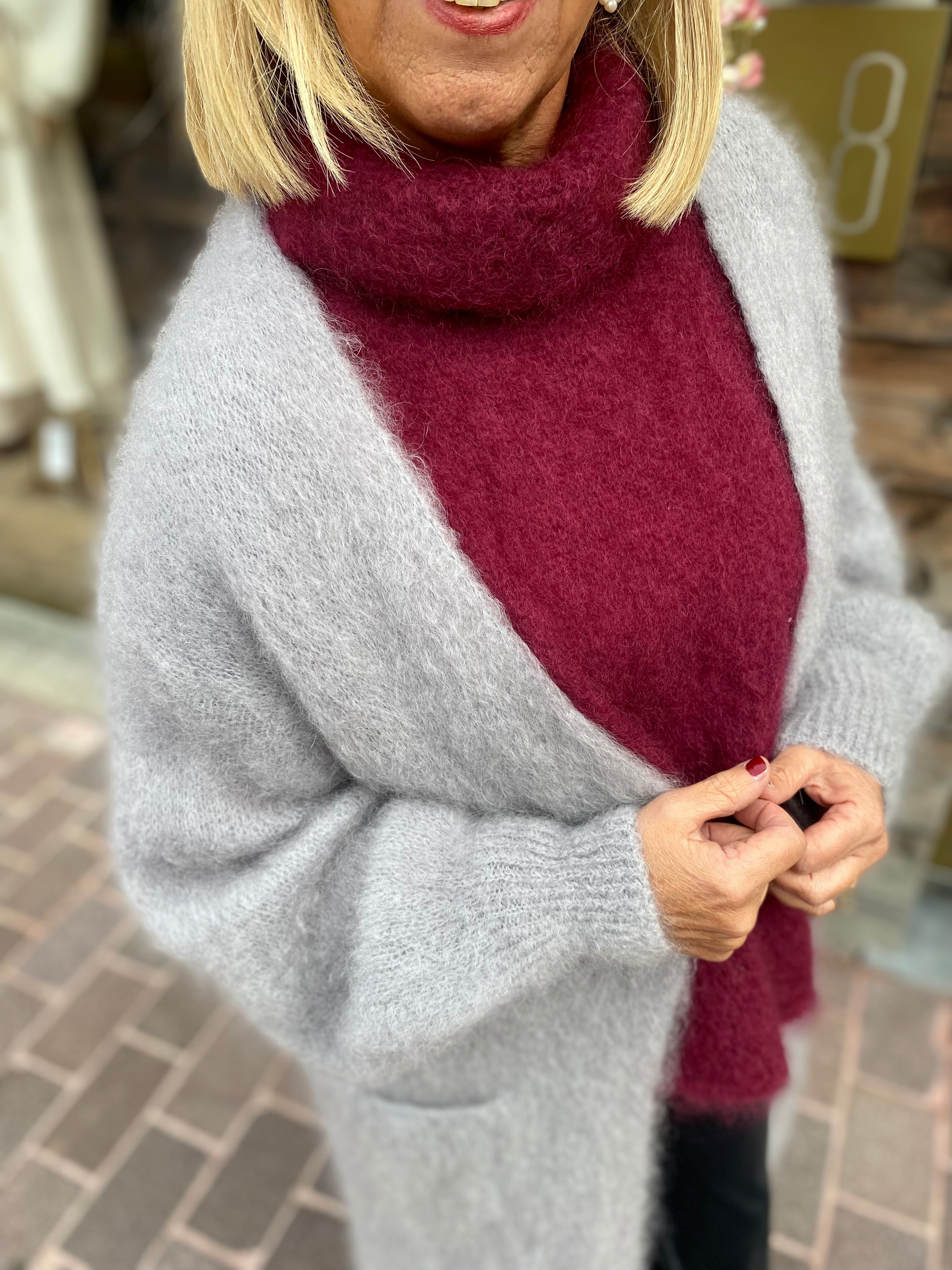 Lange mohair cardigan/DEMI