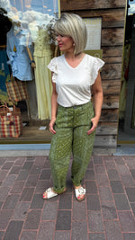 Afbeelding in Gallery-weergave laden, Broek/groen/ Paisley
