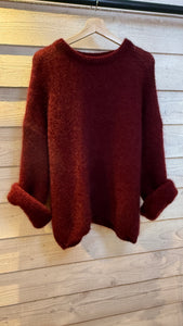 Mohair trui/ BLACK ROSE