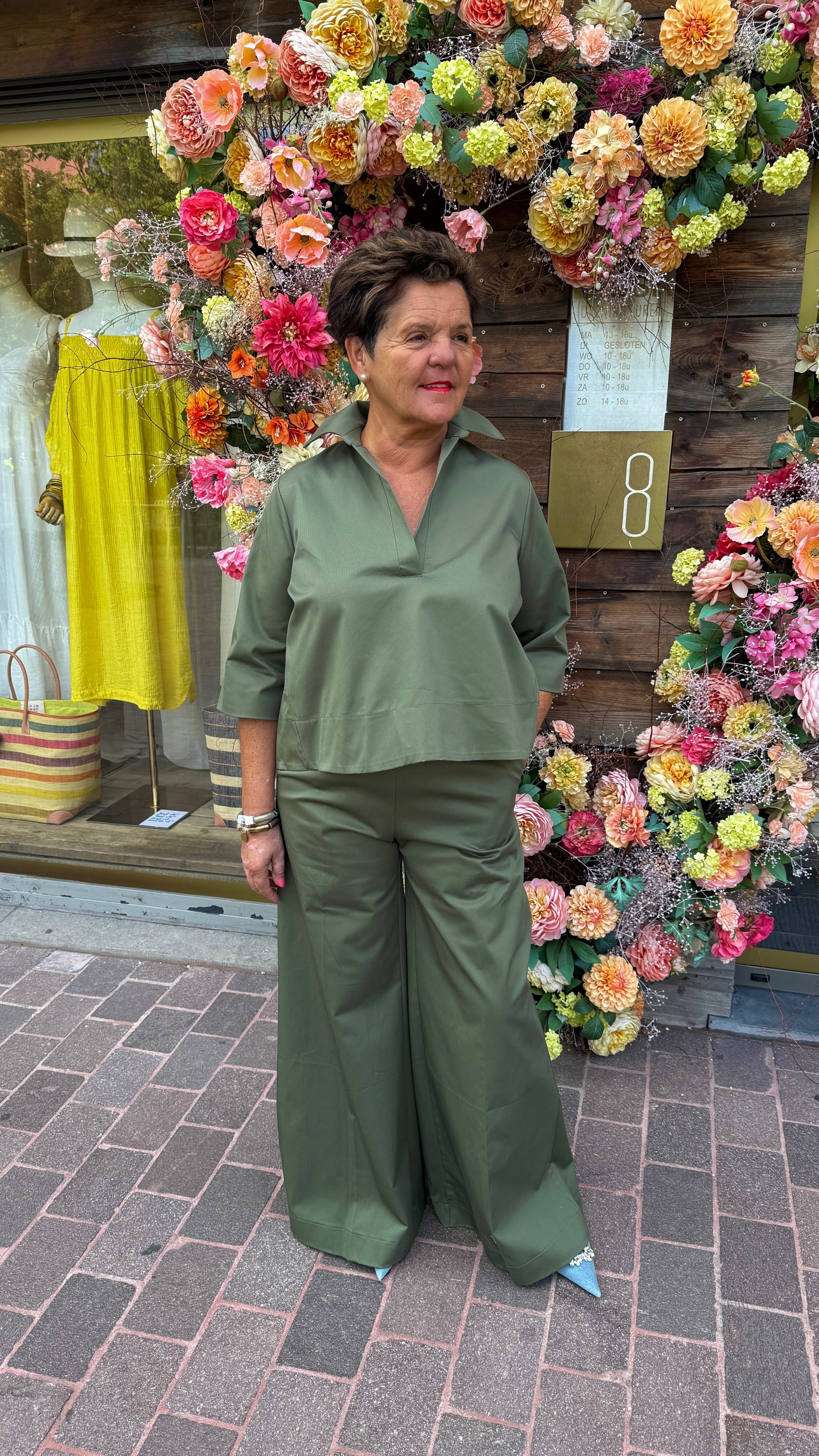 Broek/ groen/LAO/BLACK ROSE