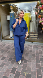 Afbeelding in Gallery-weergave laden, Blouse/blauw/LAO/BLACK ROSE
