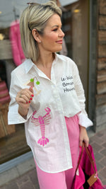Afbeelding in Gallery-weergave laden, Hemd/ krab/wit
