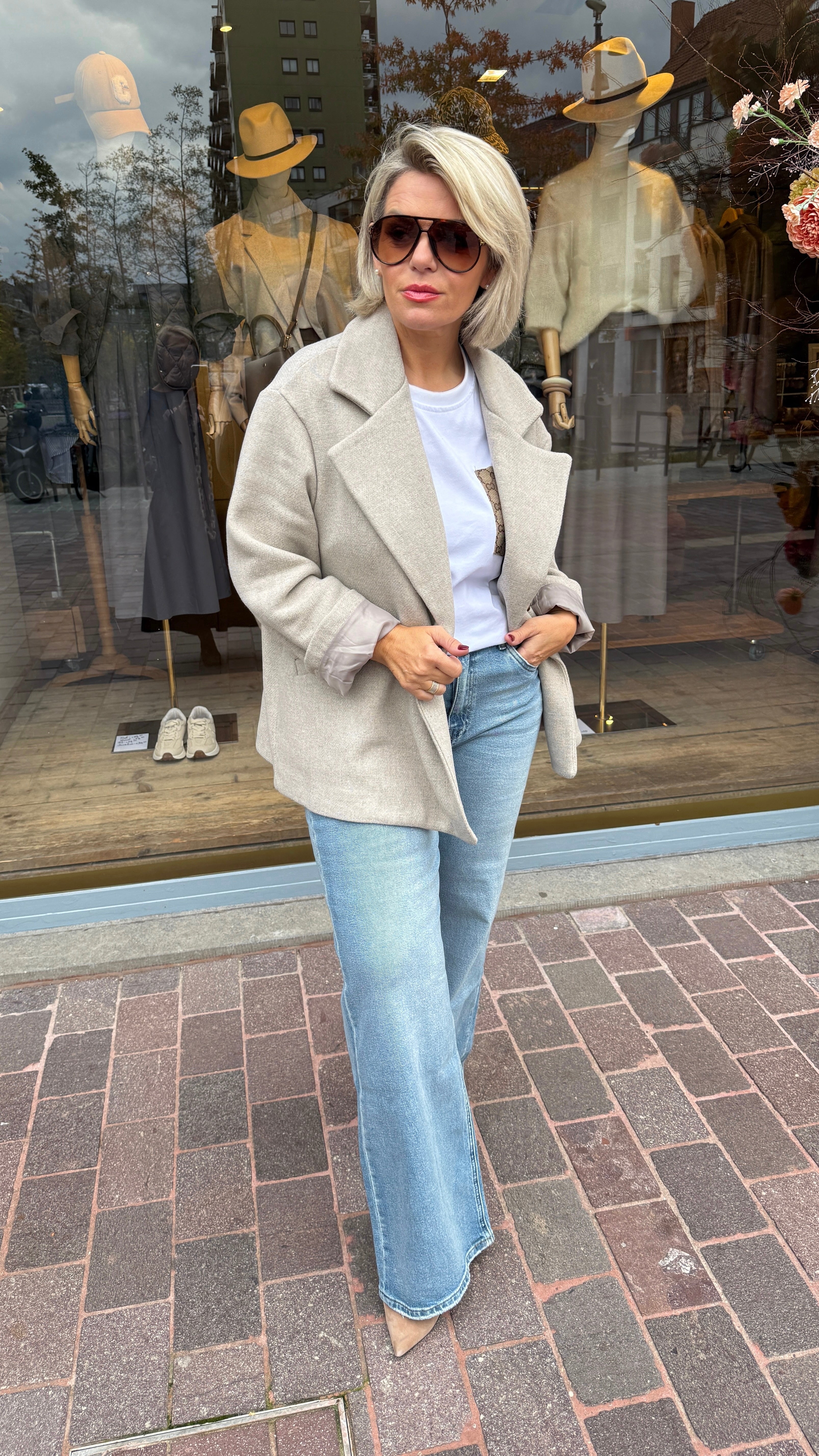 Blazer taupe/ JUSTINE