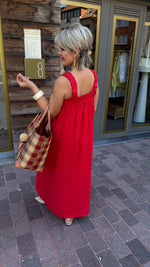 Afbeelding in Gallery-weergave laden, Linnen jurk/rood/JULIETTE
