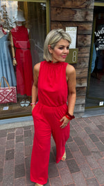 Afbeelding in Gallery-weergave laden, Jumpsuit/ rood/ CLAIRE
