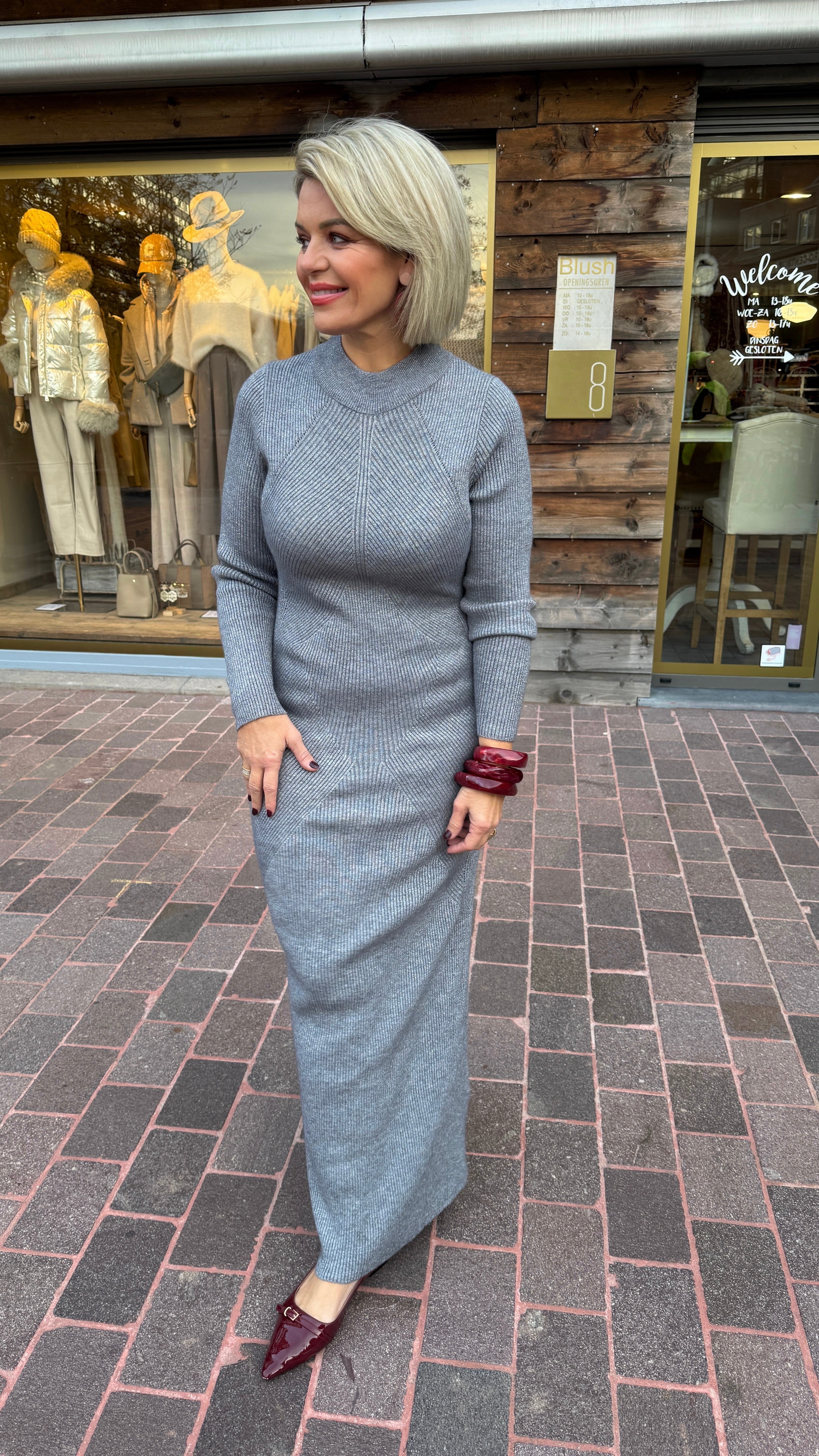 Knit dress/silver/ NEVER FULLY DRESSED