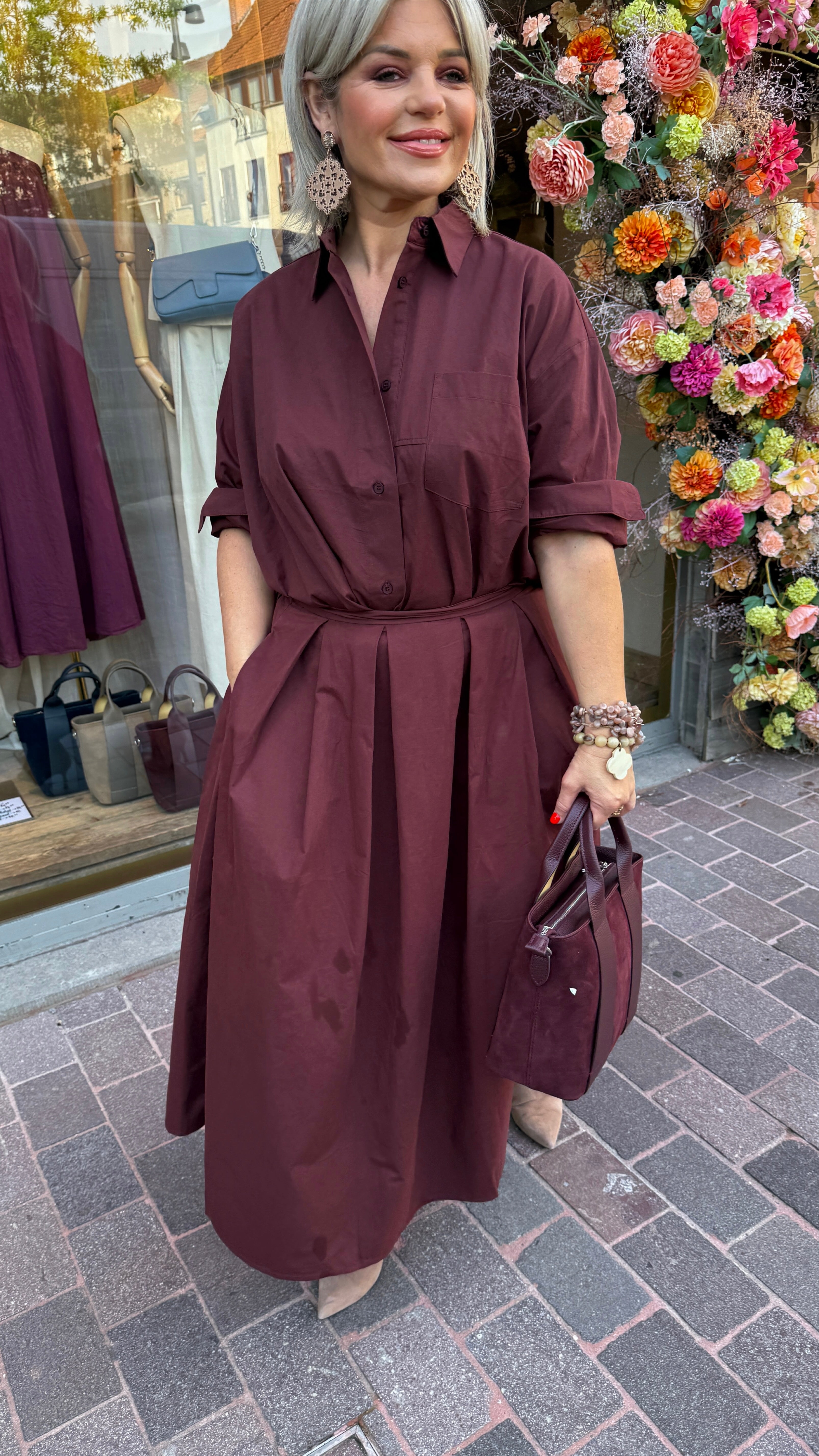 Rok /GEORGETTE/ MARRON