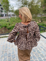 Afbeelding in Gallery-weergave laden, Leopardblouse strikjes/ MILOU
