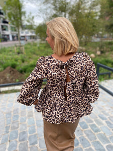 Leopardblouse strikjes/ MILOU