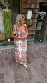Afbeelding in Gallery-weergave laden, Satinlook jurk/ asymmetrisch/ JULIENNE
