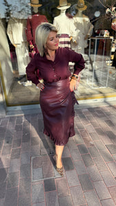 Vegan leather rok/ JASPRE/ NEVER FULLY DRESSED