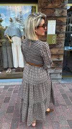 Afbeelding in Gallery-weergave laden, Jurk/ ruit/ beige/ LEA
