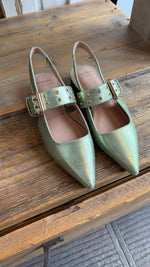 Afbeelding in Gallery-weergave laden, Slingback/ metallic groen/ JACKY
