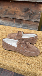 Afbeelding in Gallery-weergave laden, Suède bootschoen/camel/POPPY
