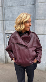 Afbeelding in Gallery-weergave laden, Jas/ bordeaux/ LINE
