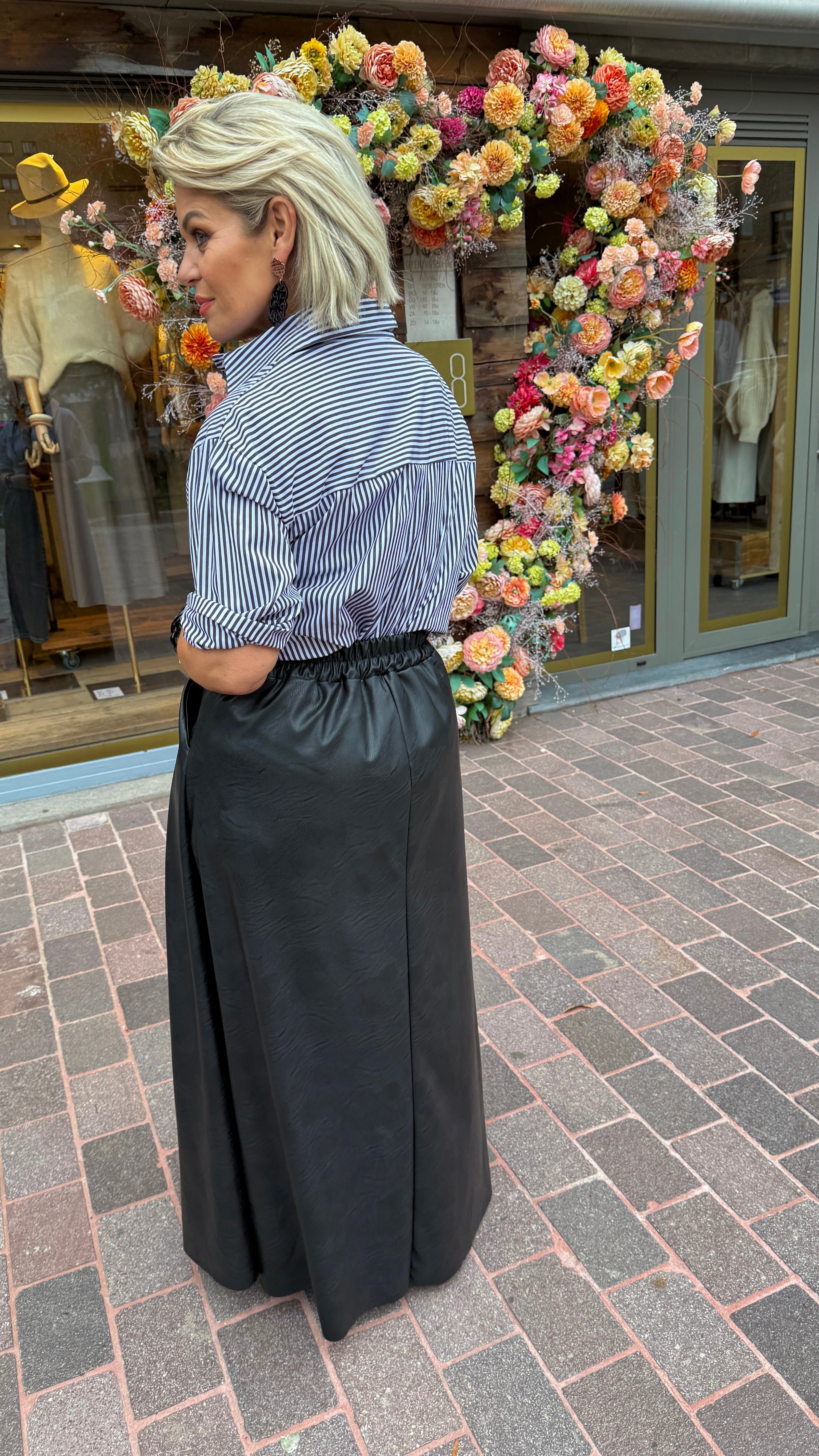 Rok/ zwart/leatherlook/ JACLYN