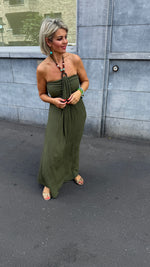 Afbeelding in Gallery-weergave laden, Jurk met kralen/ groen/ LUNA
