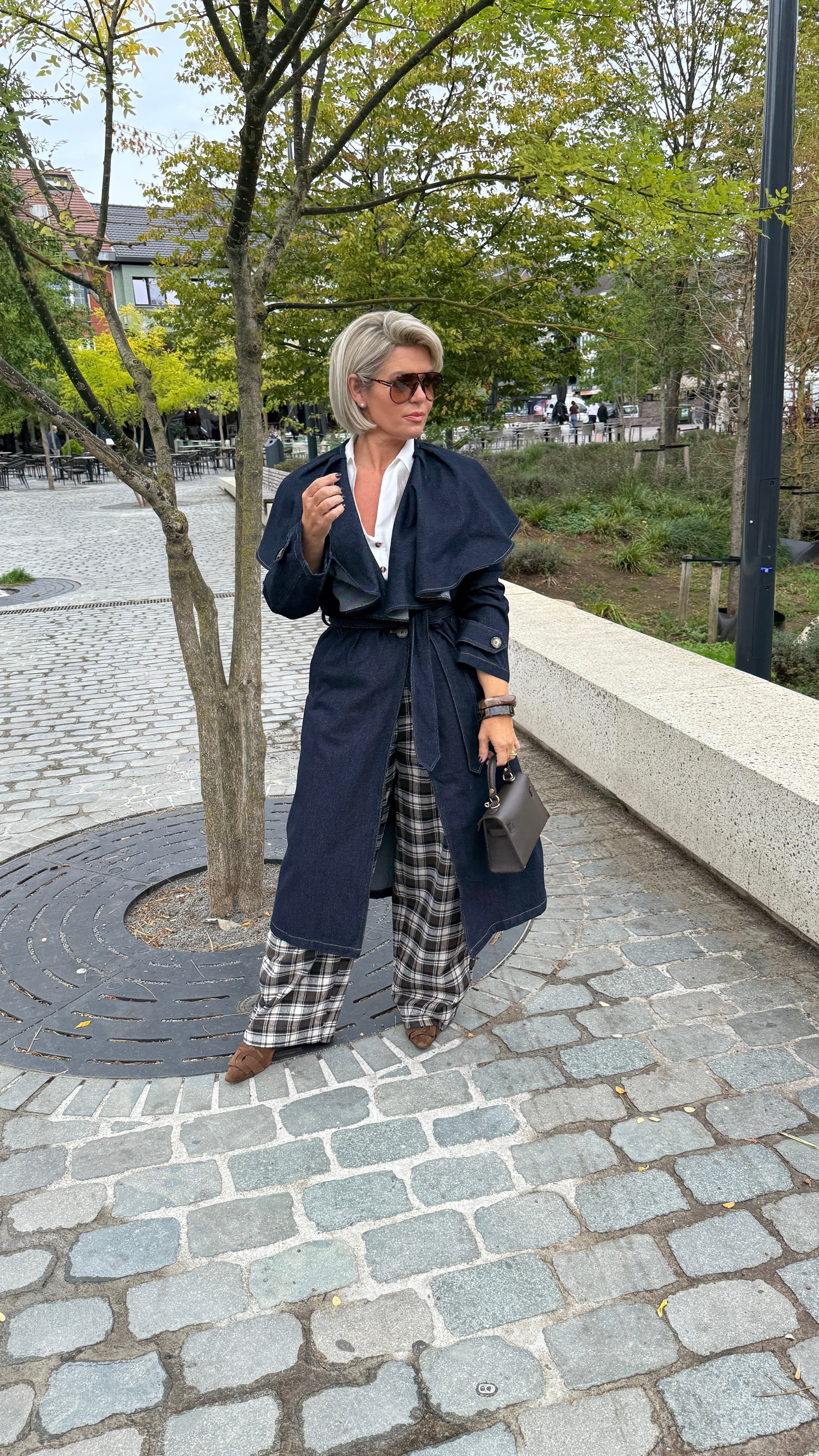 Trenchcoat jeans/ lang/ HARVEY