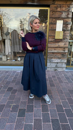 Afbeelding in Gallery-weergave laden, Trui/ bordeaux-blauw/MILLE
