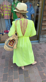 Afbeelding in Gallery-weergave laden, Maxidress/ fluogeel/ MAXIME
